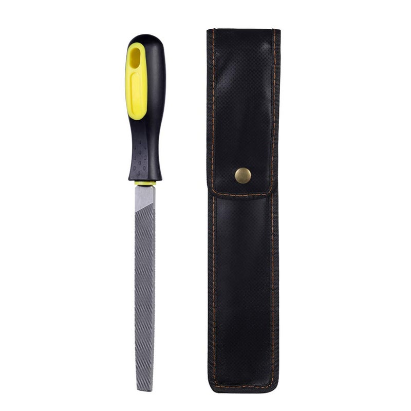 UEETEK 6-inch Hardened Steel File Flat Metal File Sharpening Tools with Comfortable Hand Grip Handles - Image 1